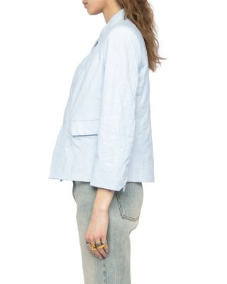 Veryn Cuir Froisse Leather Jacket