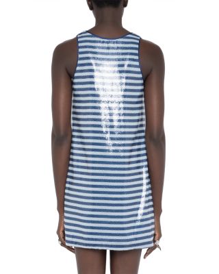 Rasha Sequin Stripe Dress