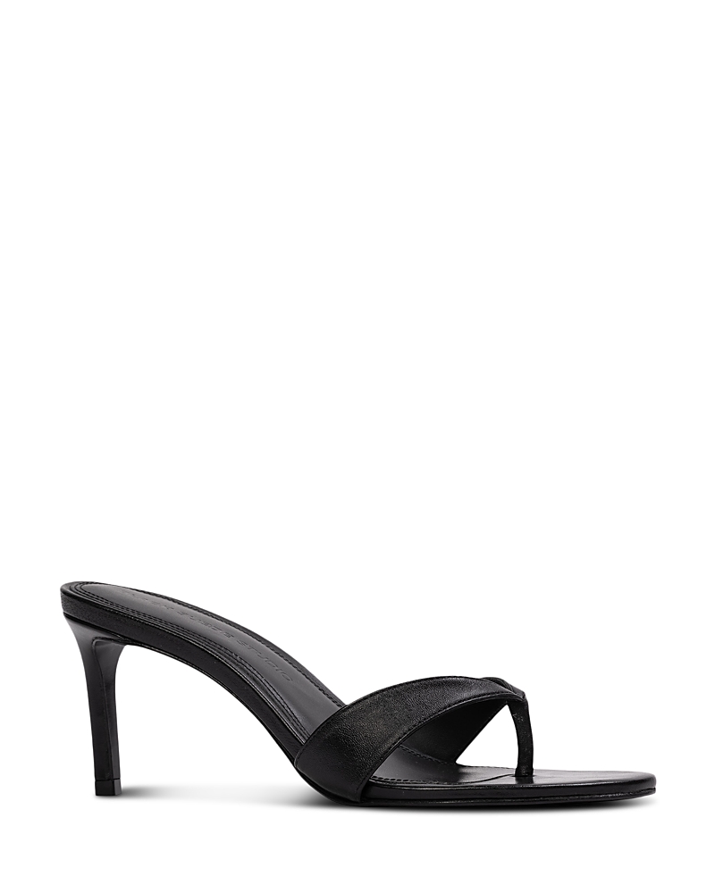 Black Suede Studio Women's Aura 70 Thong Mule Sandals