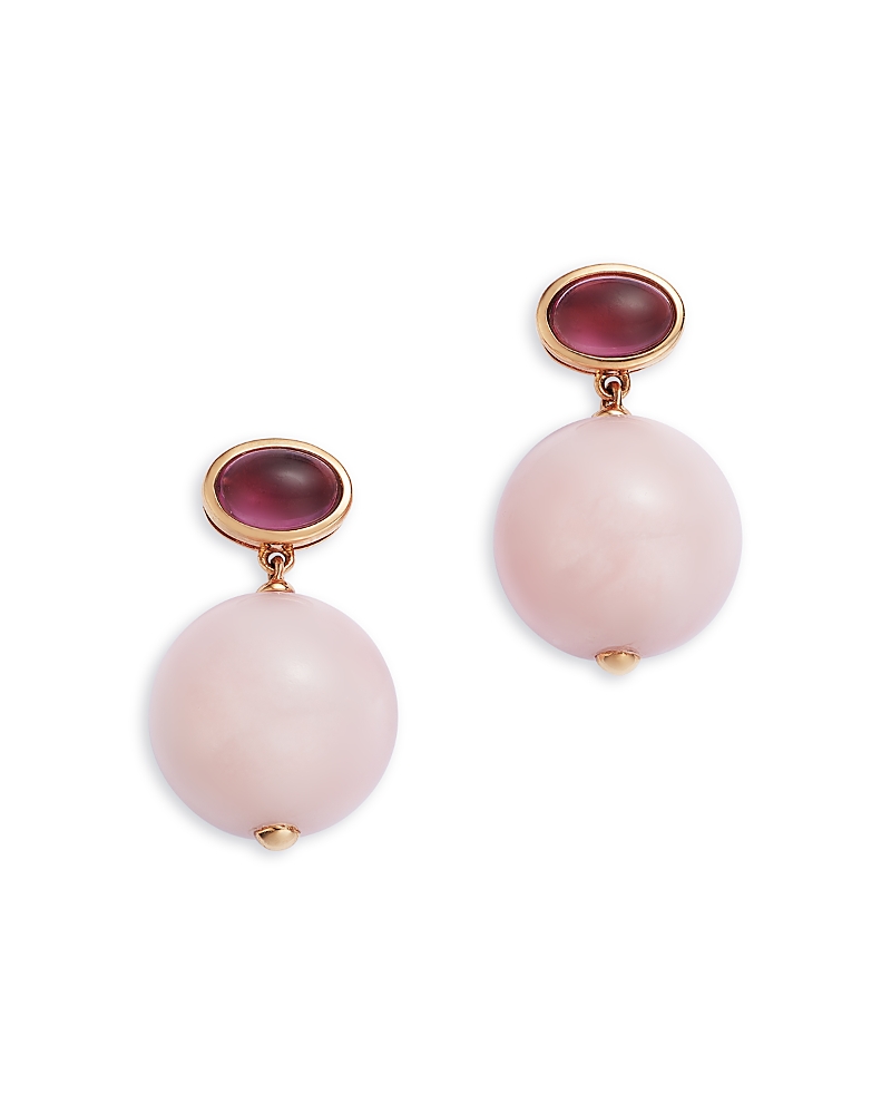 Bloomingdale's Fine Collection Pink Opal & Rhodolite Bead Drop Earrings in 14K Rose Gold