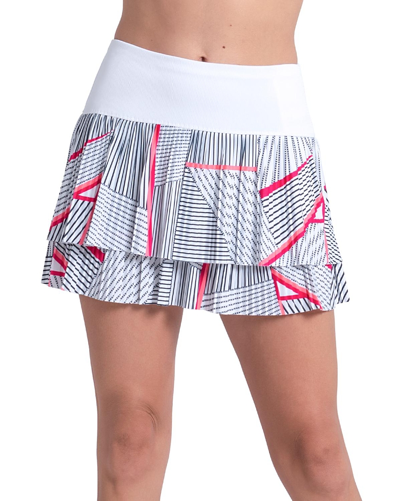 Lucky in Love Geo Glow Pleated Skirt