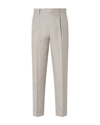 Crossover Wool Linen & Silk Pants