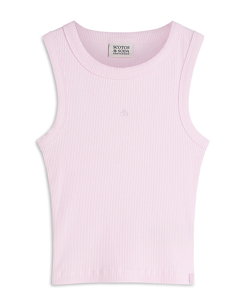 Scotch & Soda Girls' Seasonal Core Ribbed Slim Fit Tank Top - Little Kid, Big Kid
