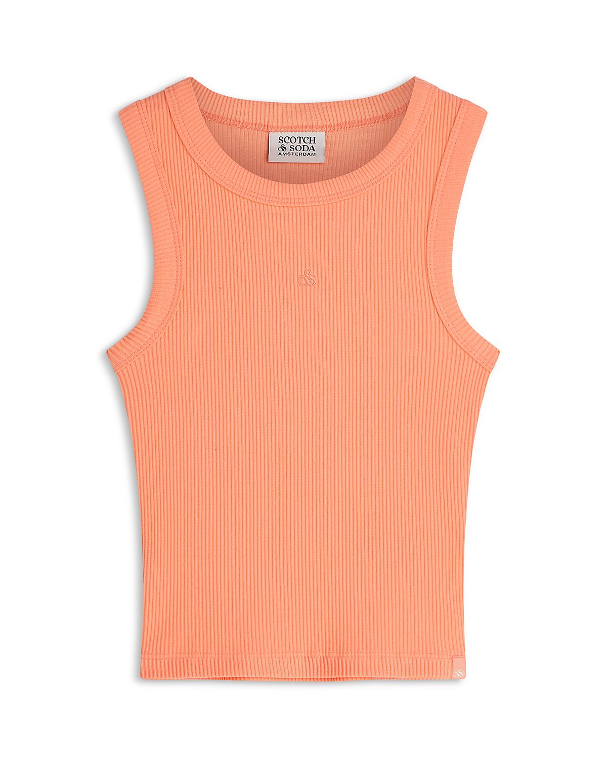 Scotch & Soda Girls' Seasonal Core Ribbed Slim Fit Tank Top - Little Kid, Big Kid