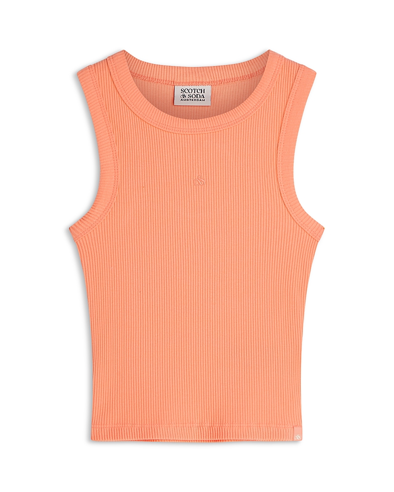 Scotch & Soda Girls' Seasonal Core Ribbed Slim Fit Tank Top - Little Kid, Big Kid