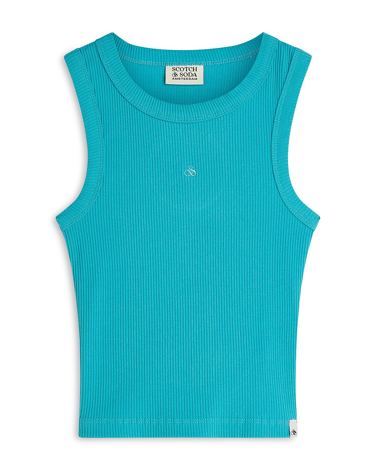 Scotch & Soda Girls' Seasonal Core Ribbed Slim Fit Tank Top - Little Kid, Big Kid