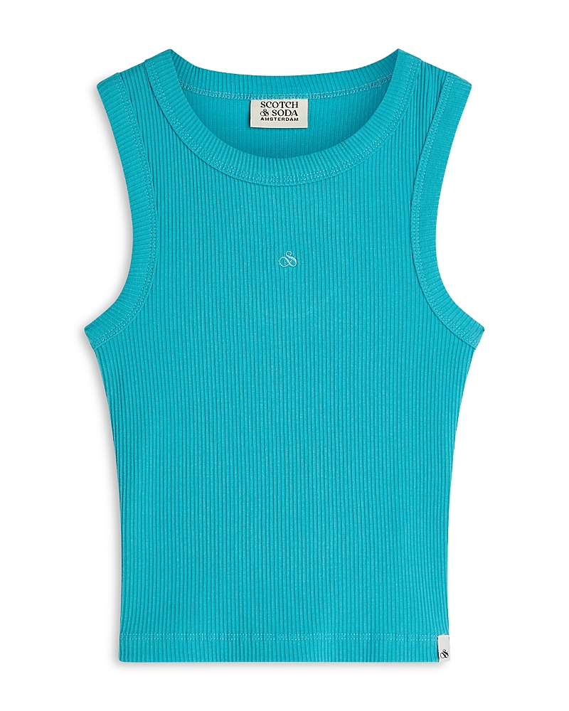 Scotch & Soda Girls' Seasonal Core Ribbed Slim Fit Tank Top - Little Kid, Big Kid