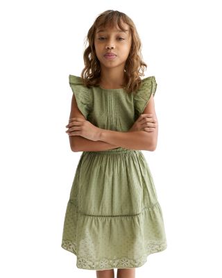 Girls' Embroidered Hem Clip Jacquard Dress - Little Kid, Big Kid