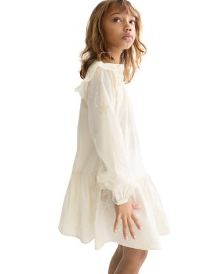 Girls' Fringe Embroidered Long Sleeve Dress - Little Kid, Big Kid