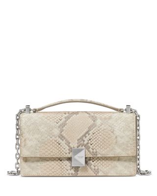 Deco Mini Snake Embossed Leather Crossbody