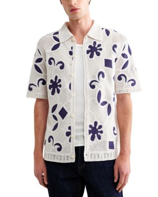 Porto Doodle Crochet Polo Shirt