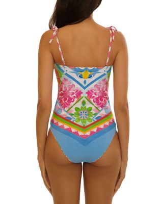Mijas Casey Handkerchief Tankini Top