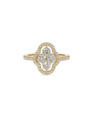 18K Yellow Gold Maison Diamond Halo Ring