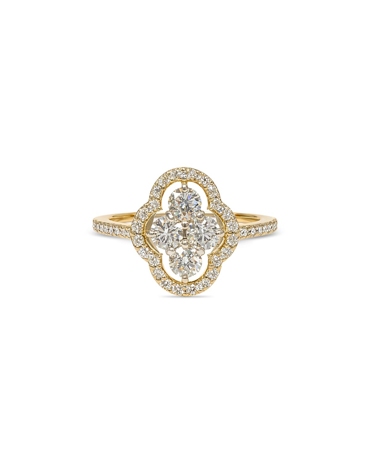 Piranesi 18K Yellow Gold Maison Diamond Halo Ring