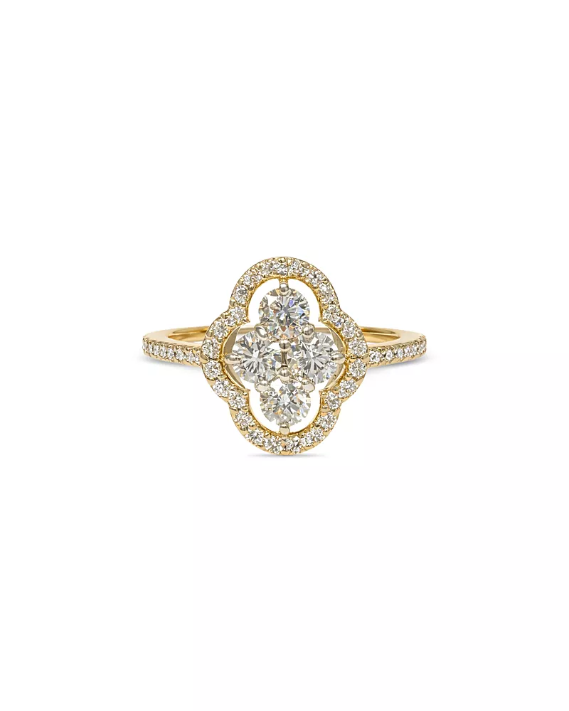 Piranesi 18K Yellow Gold Maison Diamond Halo Ring