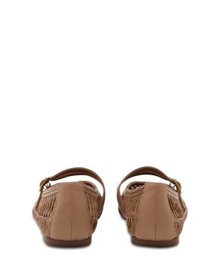Women's Jute Leather Ballet Flats