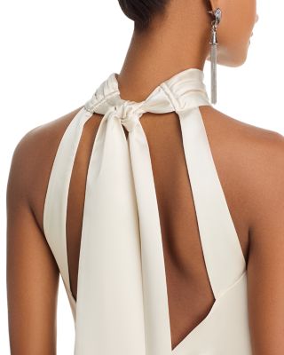 Sleeveless Satin Gown - Exclusive