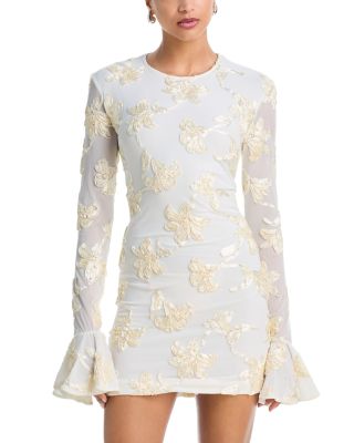 Flower Mesh Mini Dress