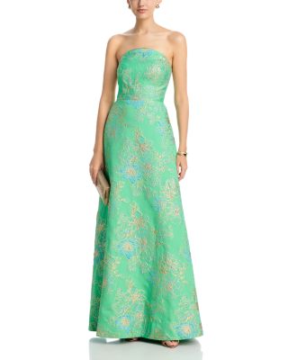 Met Floral Jacquard Gown 