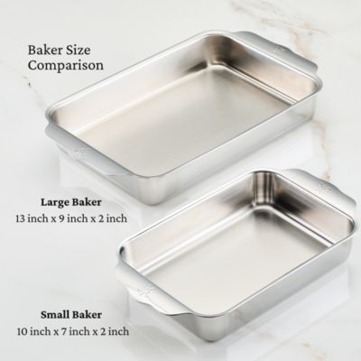 OvenBond Small Rectangular Tri Ply Clad Stainless Steel Baking Pan