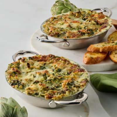Provisions Small Stainless Steel Oval Au Gratin 2 Piece Set