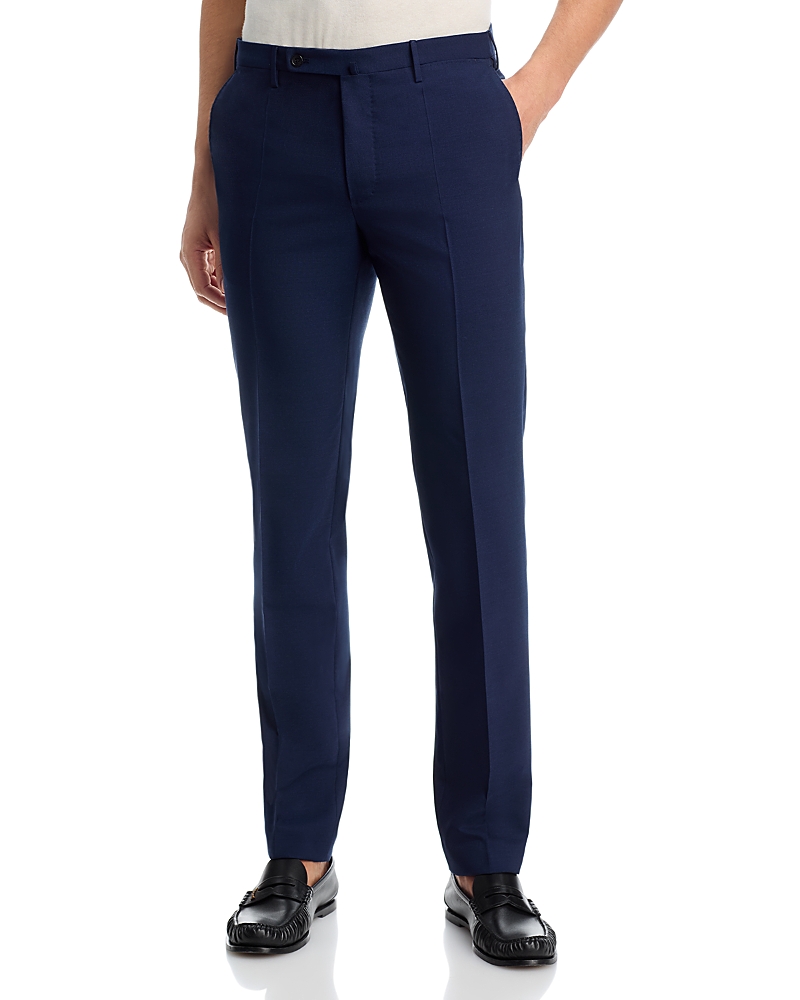 Slowear Regular Fit Wool Flat Front Trousers