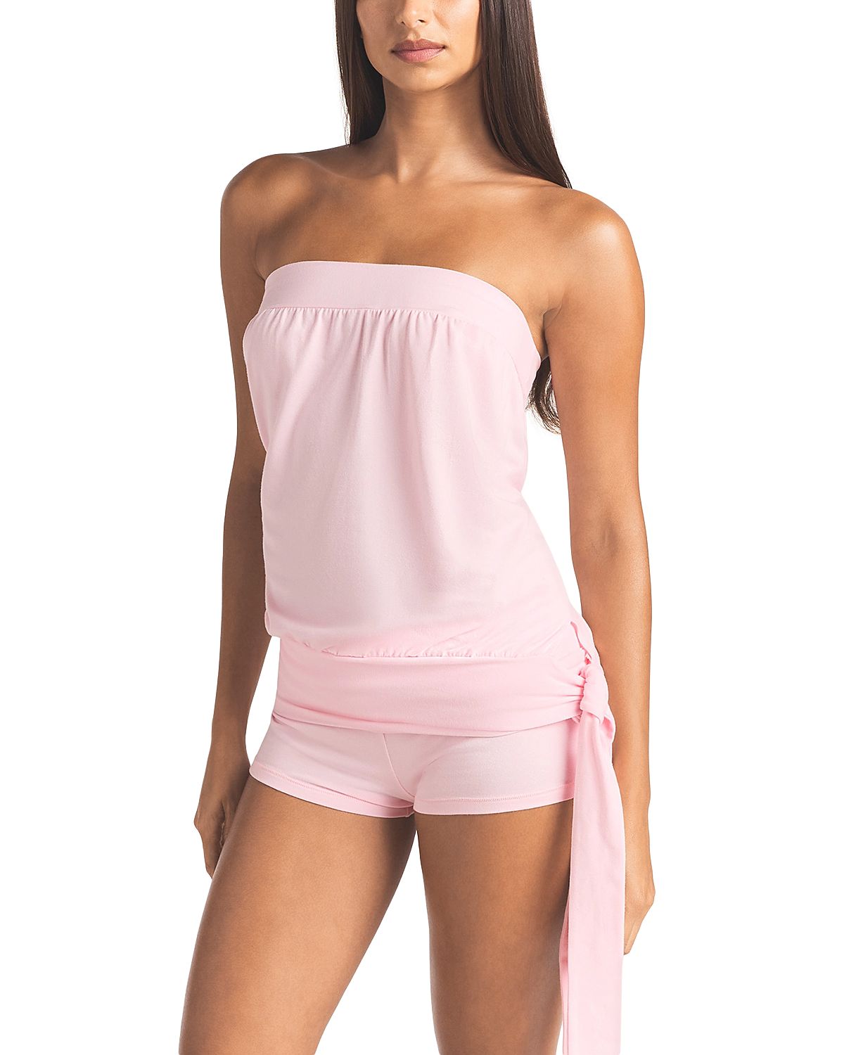 Skims Cotton Jersey Side Tie Tube Top
