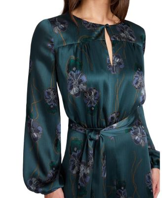  Aubree Long Sleeve Printed Midi Dress