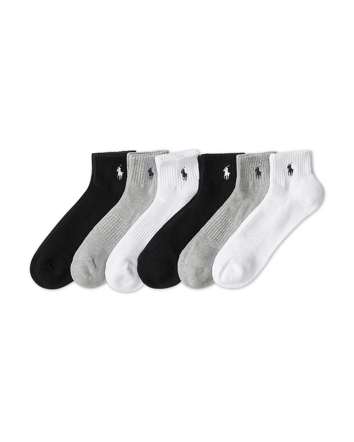 Polo Ralph Lauren Cotton Blend Performance Quarter Socks, Pack of