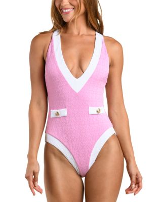 Lisa Color Blocked One Piece Swimsuit