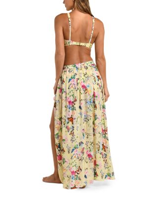 Garden Butterflies Klaire Wrap Maxi Skirt Cover Up