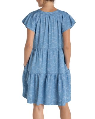 Tiered Flutter Sleeve Dress