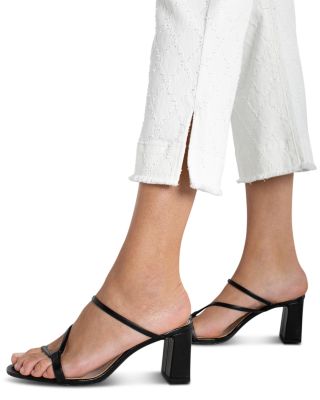 Hannah High Rise Crop Flare Jeans in White Diamond