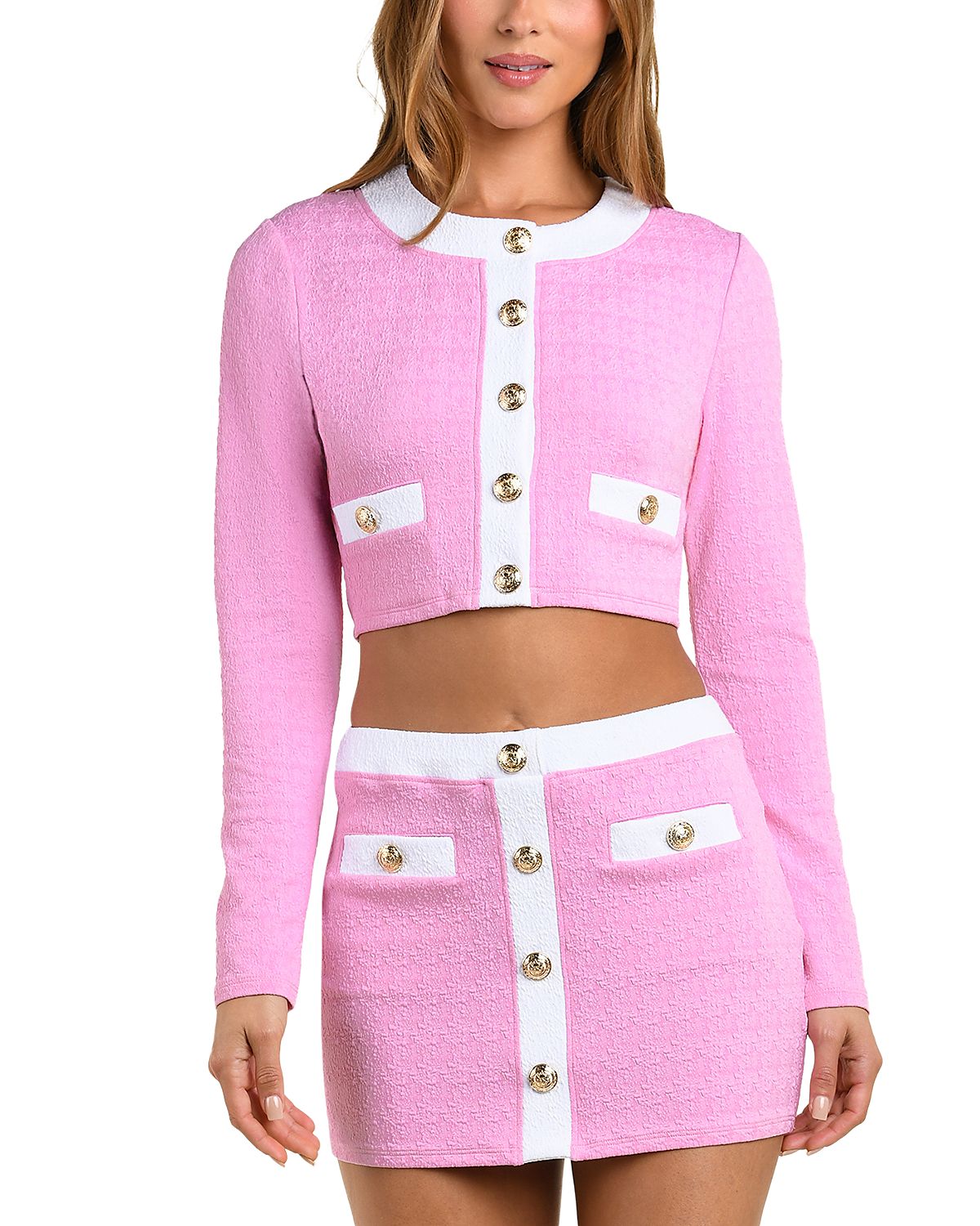 L'Agence Adaline Color Blocked Swim Cover-Up Cardigan