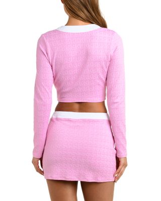 Adaline Color Blocked  Swim Cover-Up Cardigan