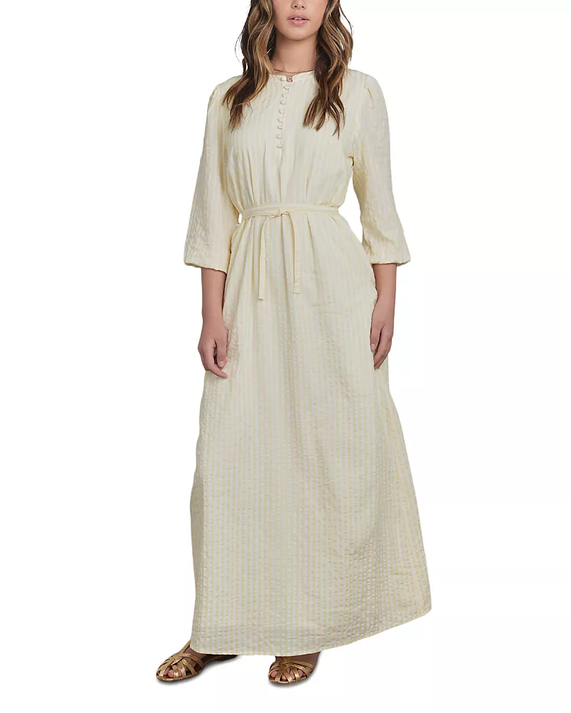 Point Puff Sleeve Dress