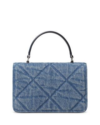 Kira Mini Diamond Quilt Denim Crossbody Bag