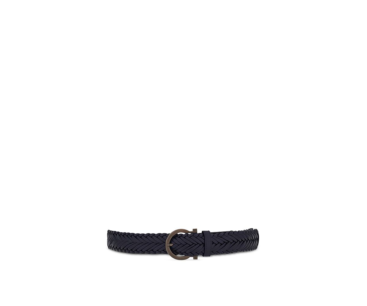Ferragamo Men's Horseshoe Buckle Foulard Belt