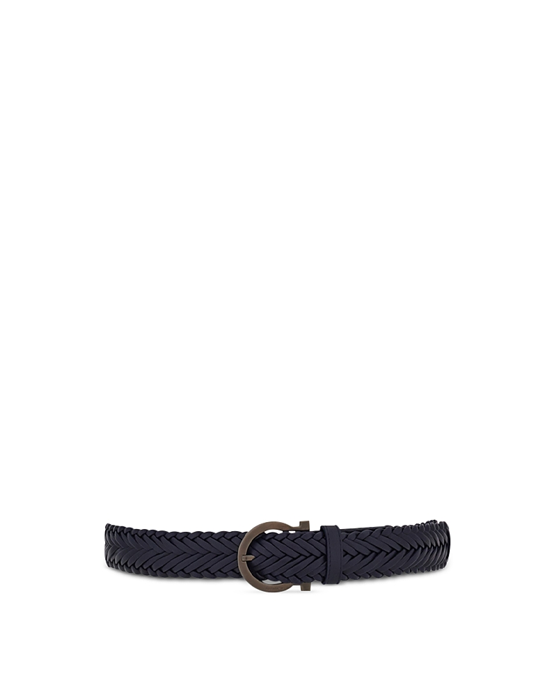 Ferragamo Men's Horseshoe Buckle Foulard Belt