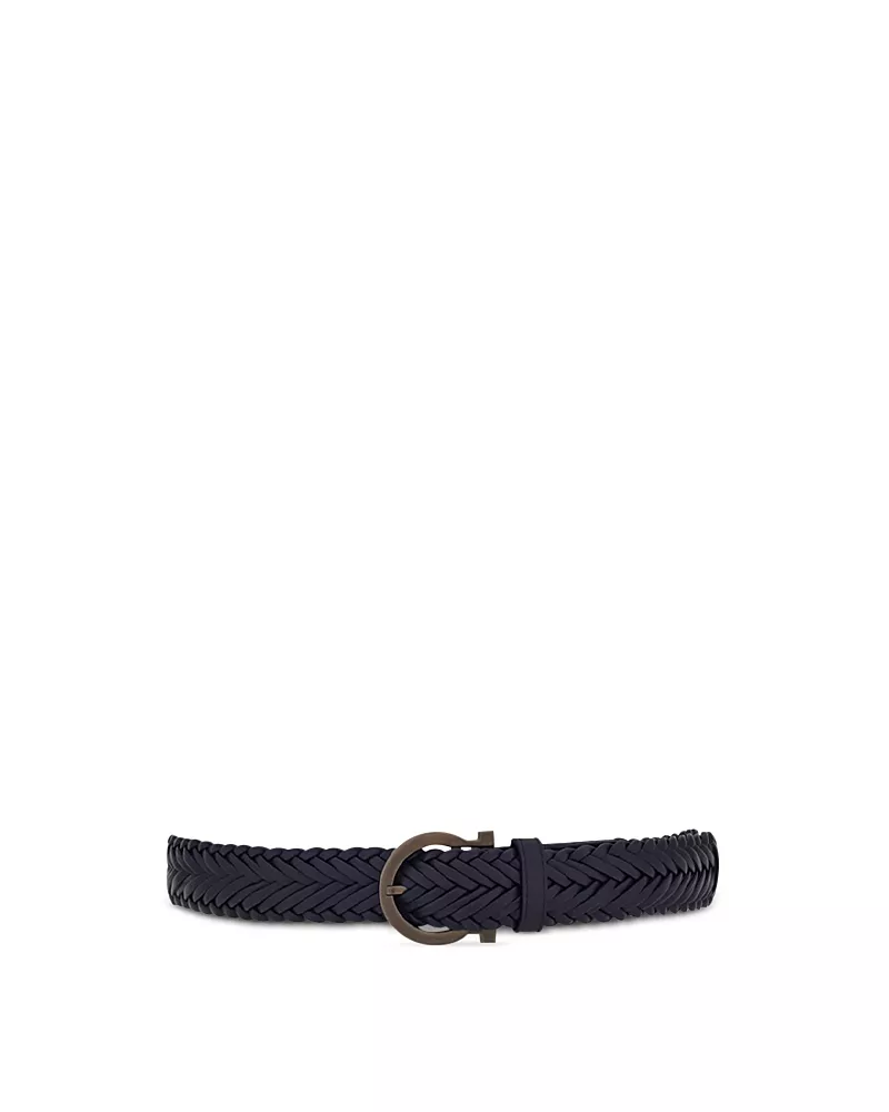 Ferragamo Men's Horseshoe Buckle Foulard Belt