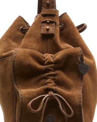 Multipocket Suede Bucket Bag