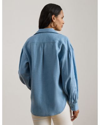 Linen Blouson Sleeve Shirt