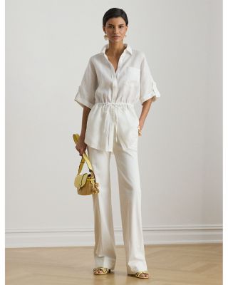 Linen Roll Tab Sleeve Tunic