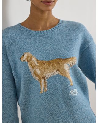 Intarsia Knit Golden Retriever Sweater