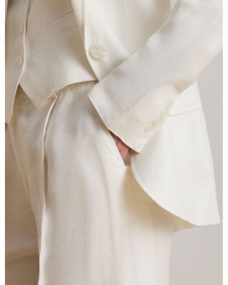 Linen Blend Twill Blazer