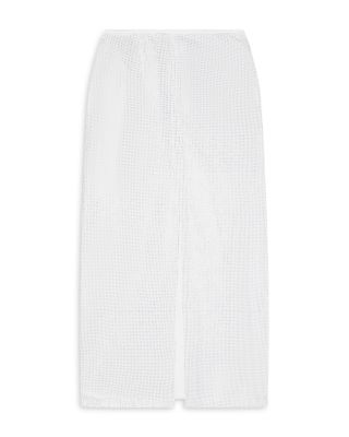 Drill Rhinestone Studded Midi Skirt