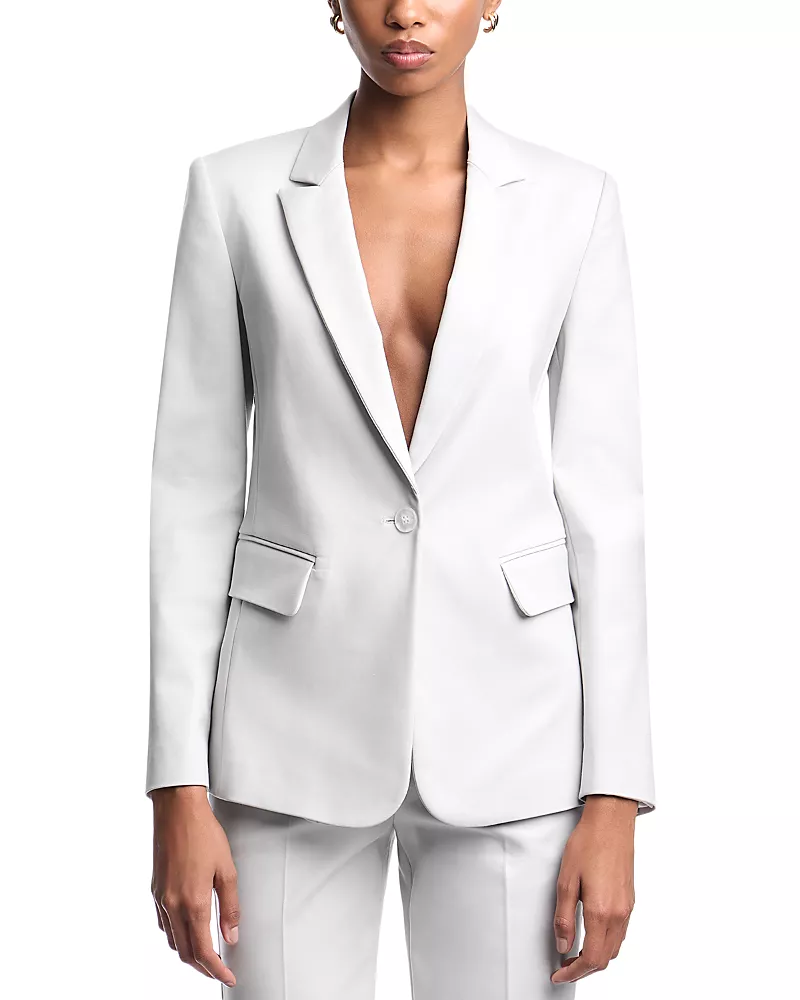 Emporio Armani Stretch Cotton Single Breasted Blazer