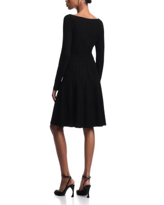 Rib Knit Flared Dress