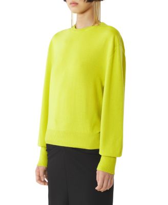 Wool Sweater With Grosgrain Detail