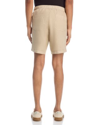 Solid Linen Elastic Waist Shorts - Exclusive